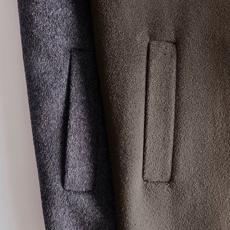 Toteme Winter Women Coat Jacket Gray Brown Full Sleeves Oversize Plus Size Mid-Calf Straight Shape 2311022TT