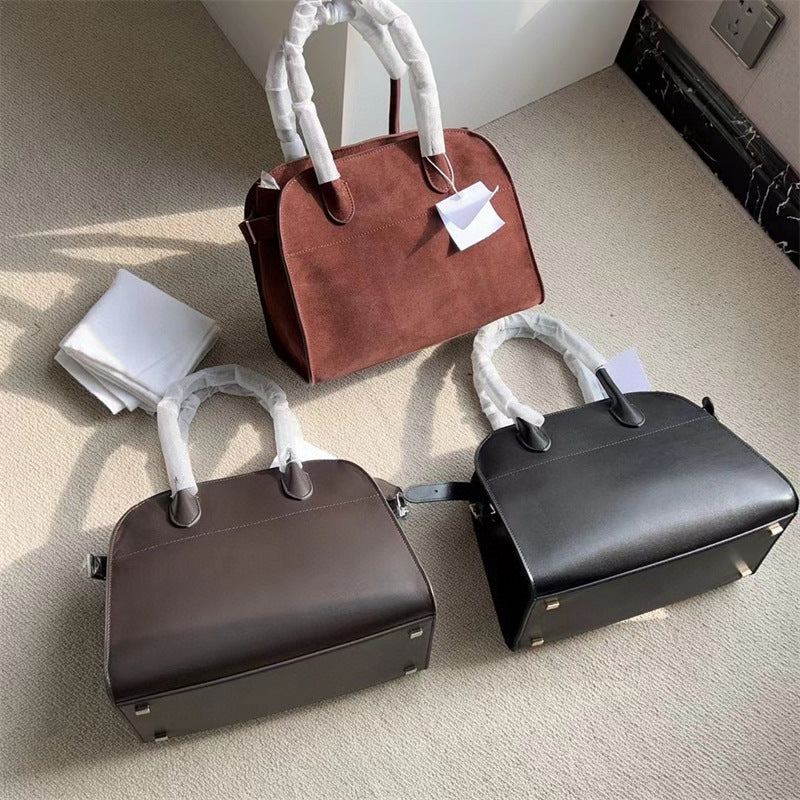 The Row Women Handbags Calfskin Zipper Shell Shape Tote Bag Double Handles Shoulder bags Black Brown Coffee 2501053TR
