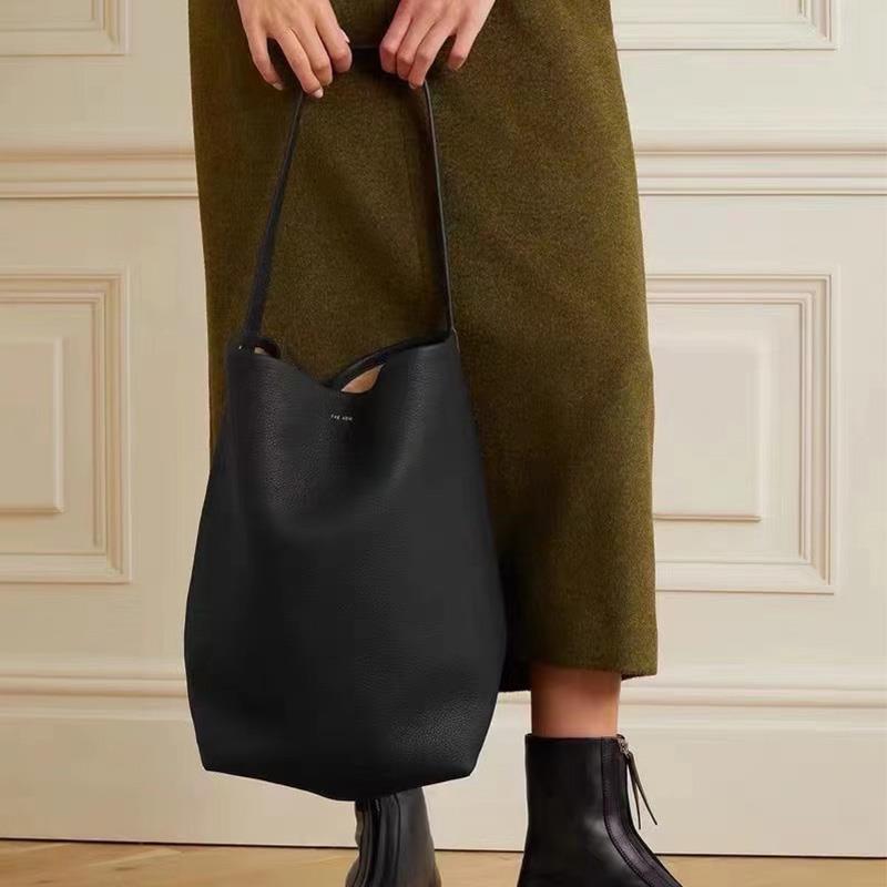 The Row Handbag Tote Bag for Women Calf Skin Brown Black Beige Gray Medium Size Zipper-Free 2501051TR