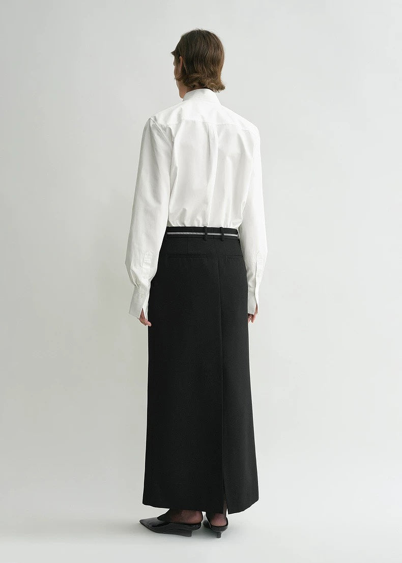 Toteme Women shirt blouse white cotton long sleeve wingtip-collar front button button cuffs 2503080TT