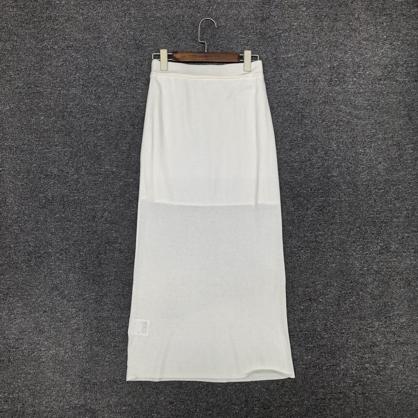 Toteme knitted skirt elasticated waistband pull-on style straight hem white Black Lyocell blended 2505094TT