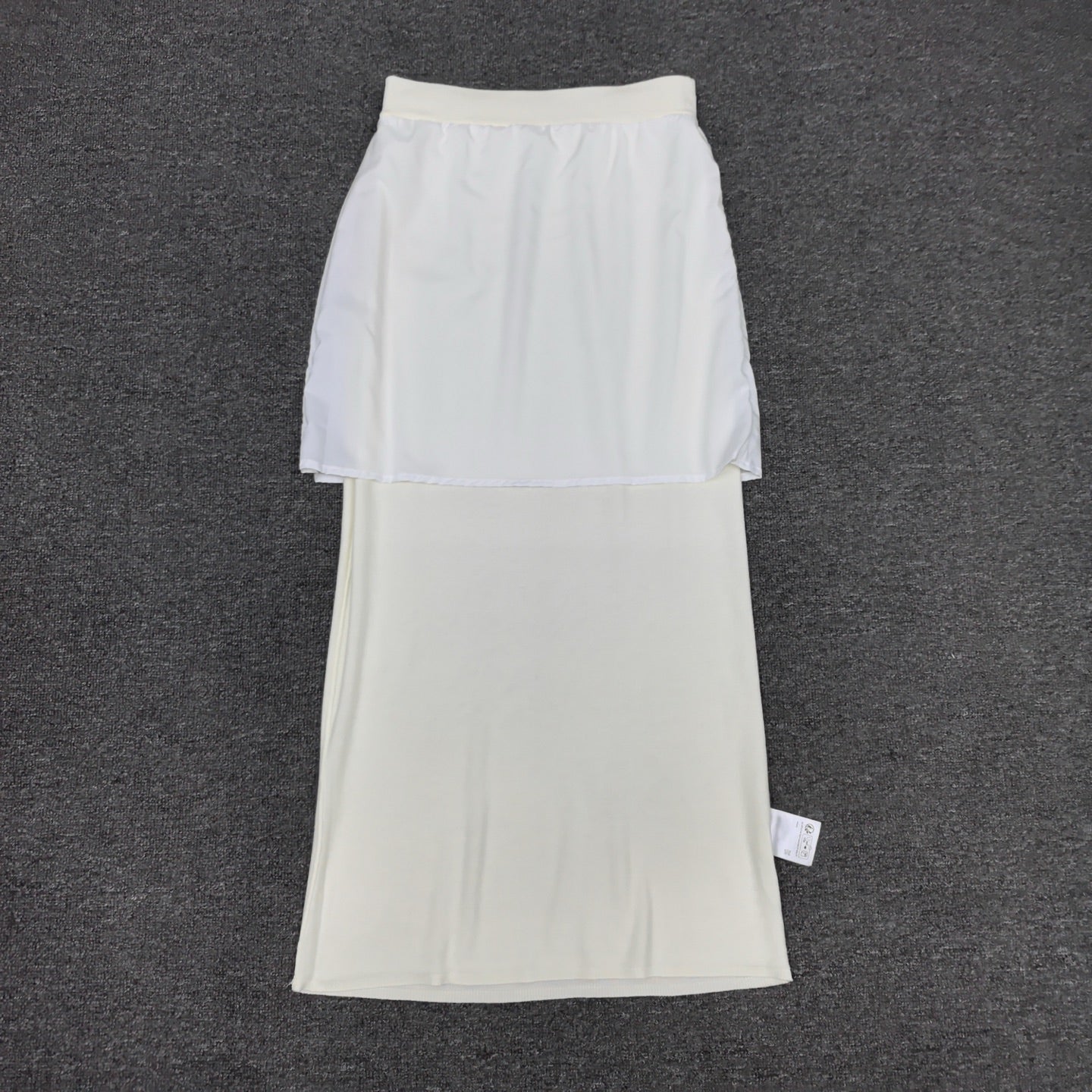 Toteme knitted skirt elasticated waistband pull-on style straight hem white Black Lyocell blended 2505094TT