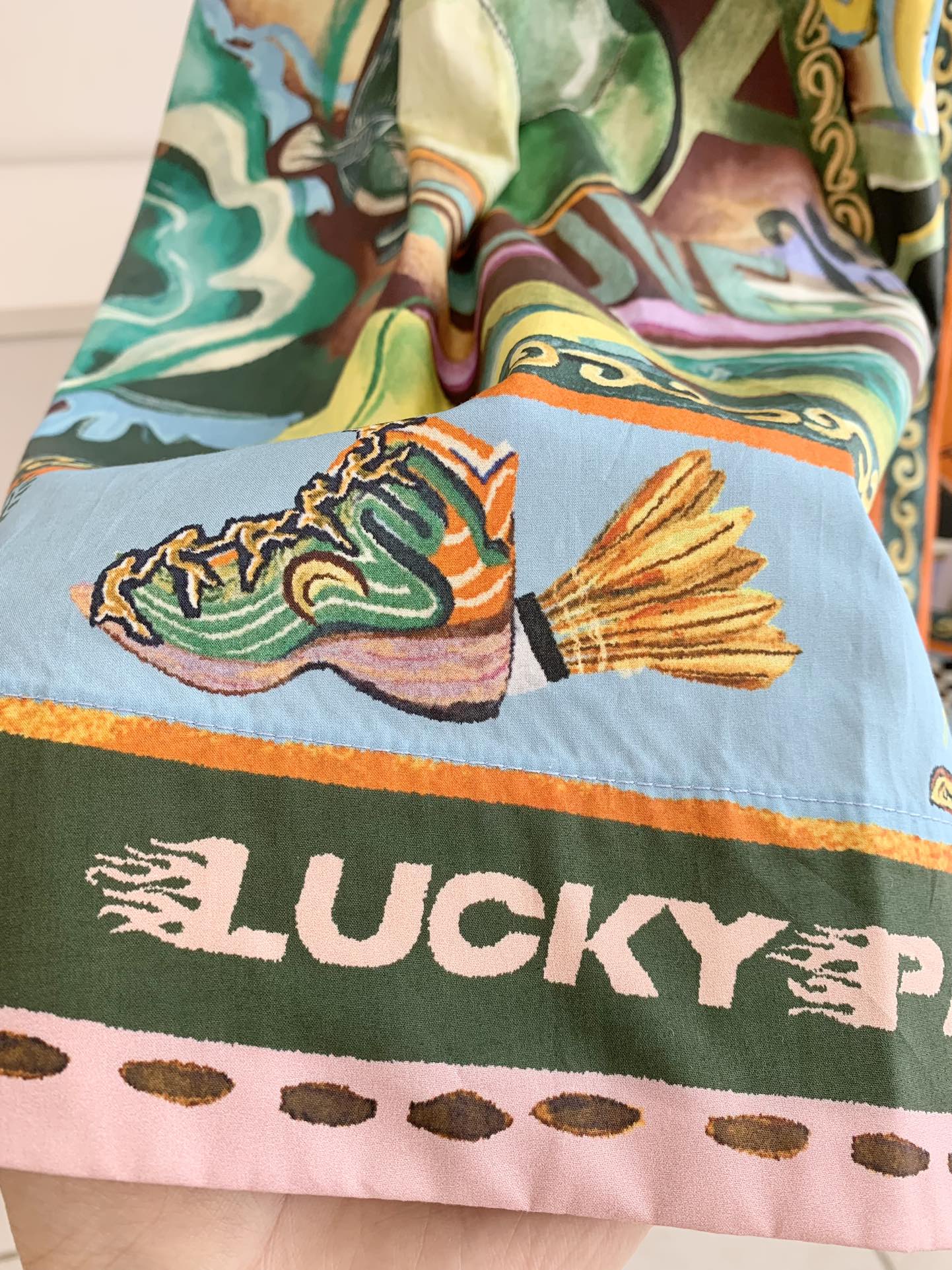 Alemais Lucky Pace shirt Midi dress apple green front button mock neck long puff sleeves 2507027AL