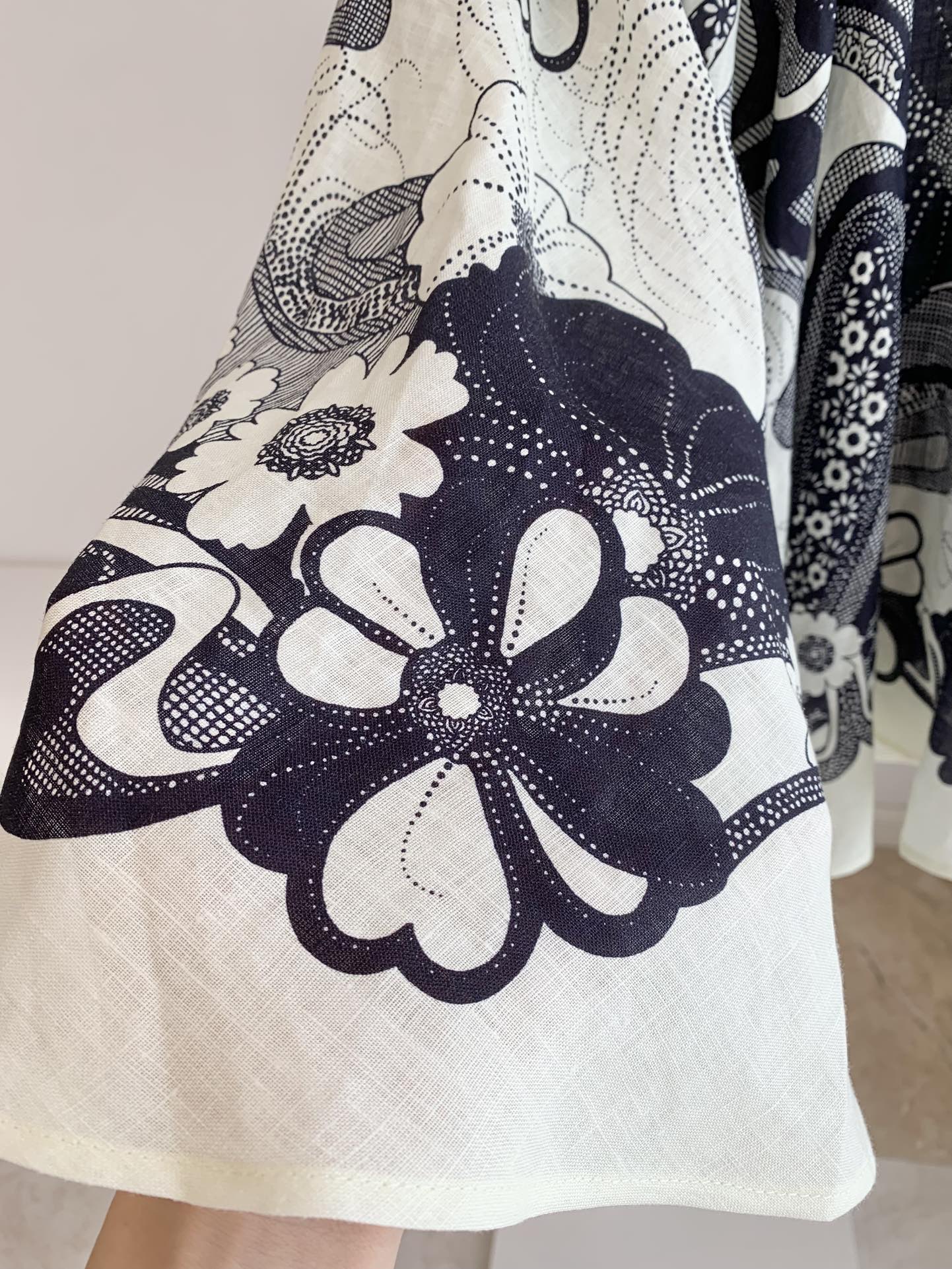 Alemais Mickey floral-print mini dress white black floral print tie straps sleeveless Linen 2507023AL