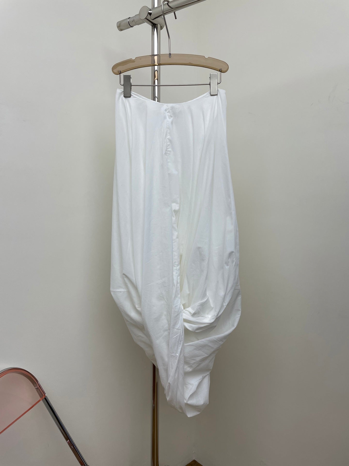 Toteme Cocoon skirt rear zip lyocell cotton blended draped design high-waisted asymmetric hem 2505092TT