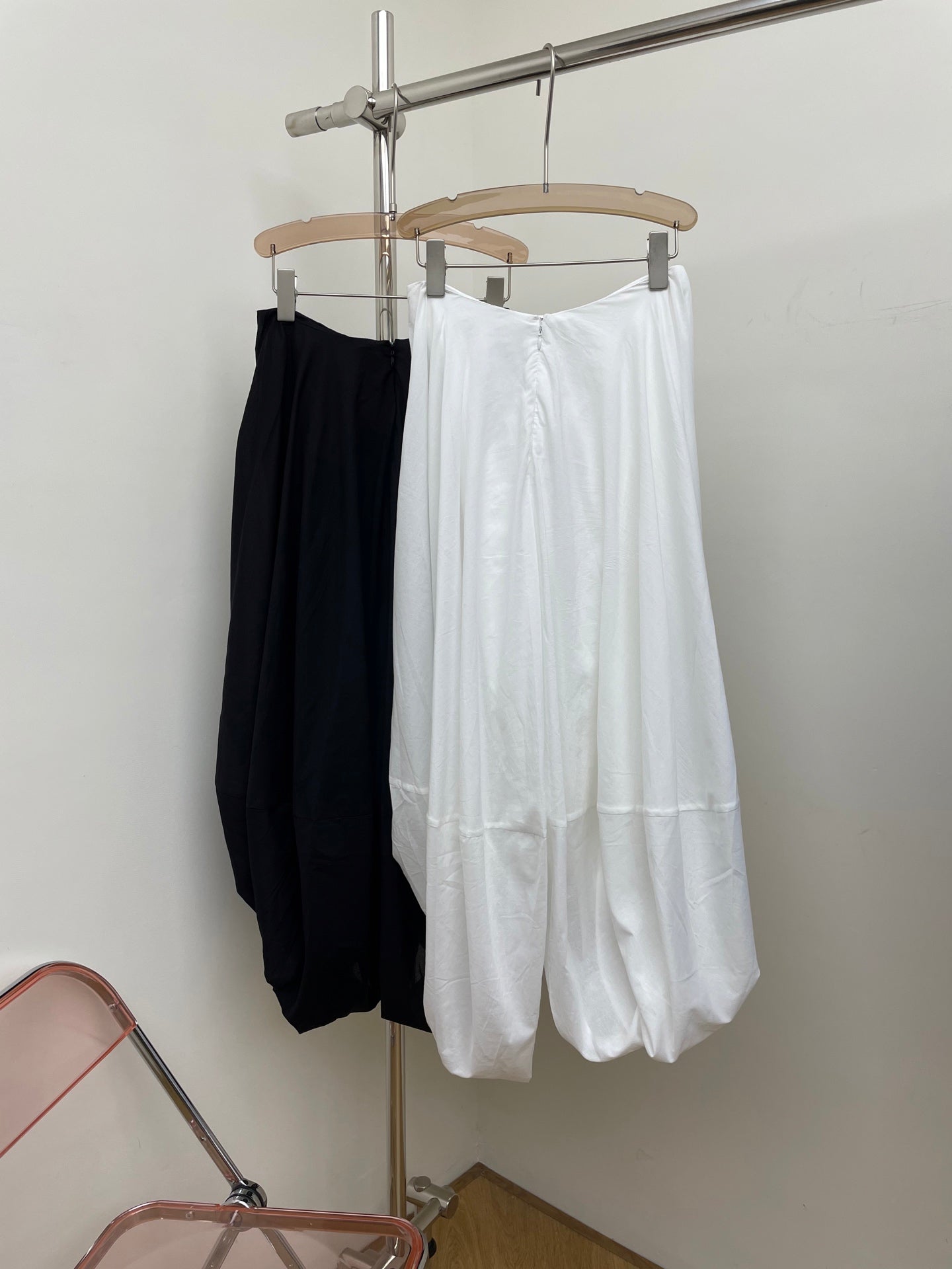 Toteme Cocoon skirt rear zip lyocell cotton blended draped design high-waisted asymmetric hem 2505092TT