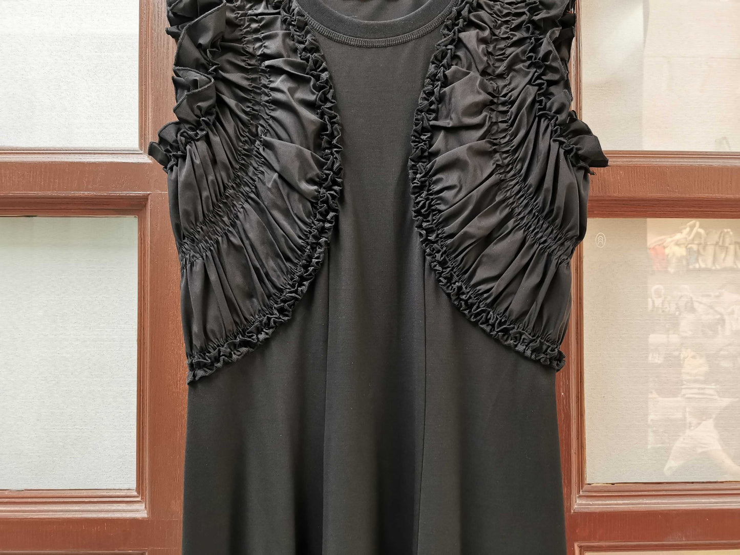 Ulla Johnson Shiva Midi Dress Summer black ruffled detailing sleeveless flared design Cotton 2506050UJ