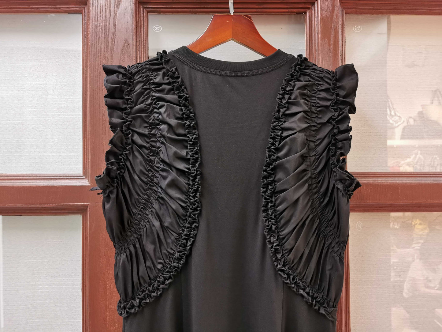 Ulla Johnson Shiva Midi Dress Summer black ruffled detailing sleeveless flared design Cotton 2506050UJ