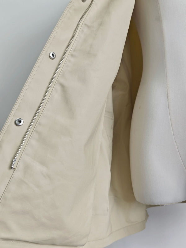 Toteme Summer Country jacket Cotton Beige Color front press-stud and zip pockets corduroy collar 2503023TT
