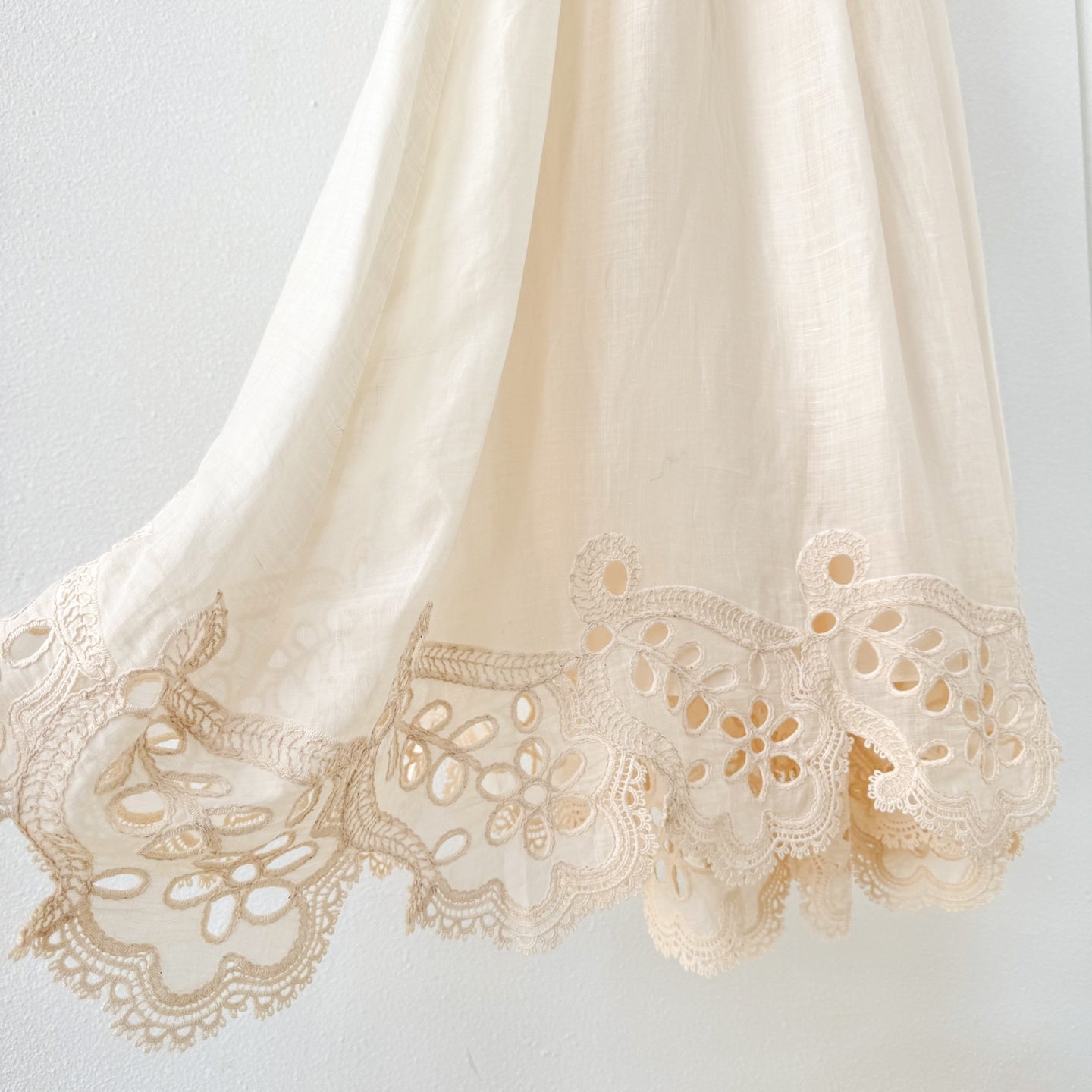 Zimmermann floral-embroidered midi dress beige spaghetti straps V-neck backless 2506022Zim