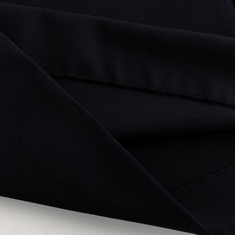 2412031TT Toteme Midi Pencil Skirt Wool Blended Black Casual High Waist Pocket Zipper Back-Slit