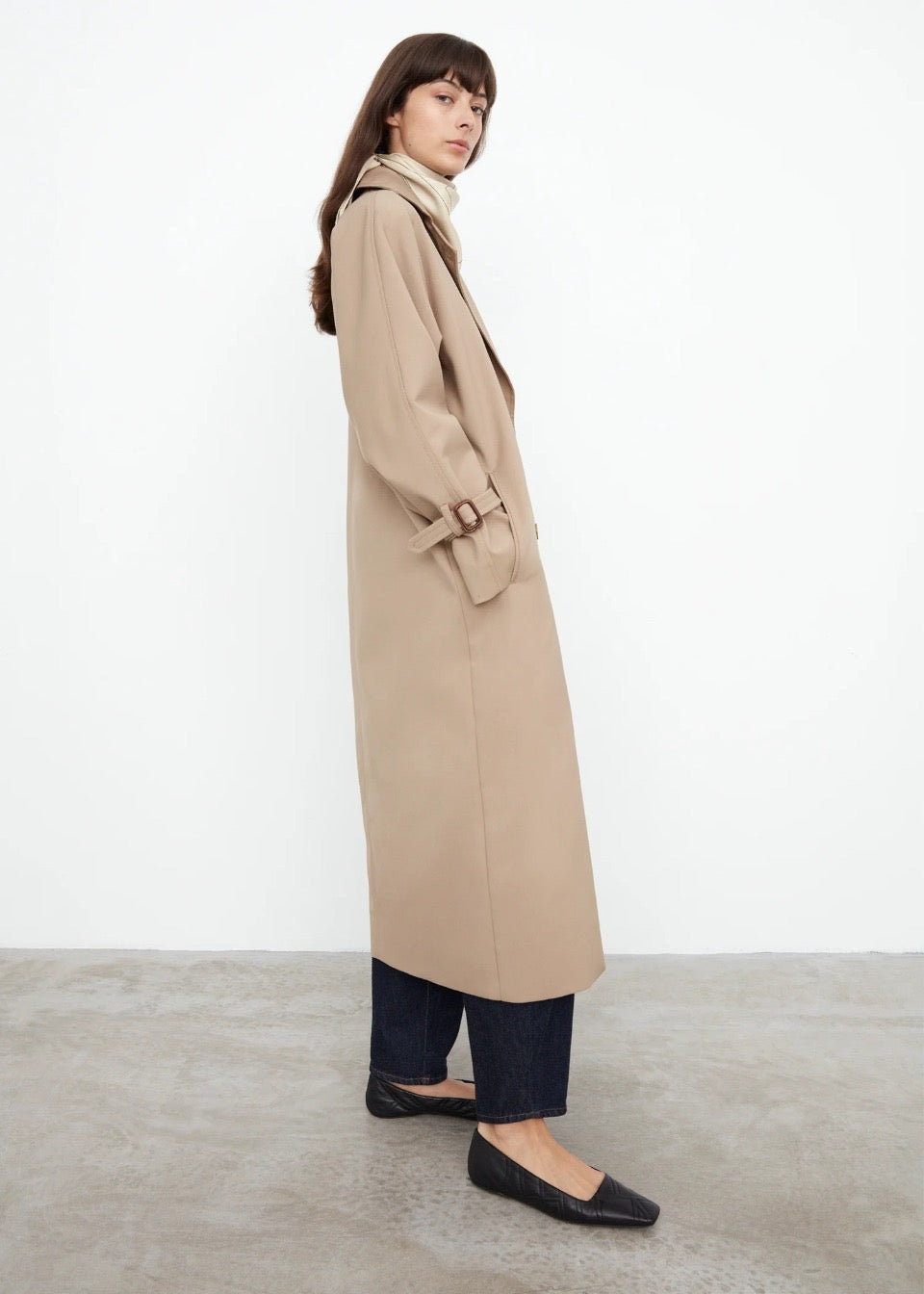 Toteme Pisa winter trench jacket cotton blended oversize double breasted khaki color 2012001TTM