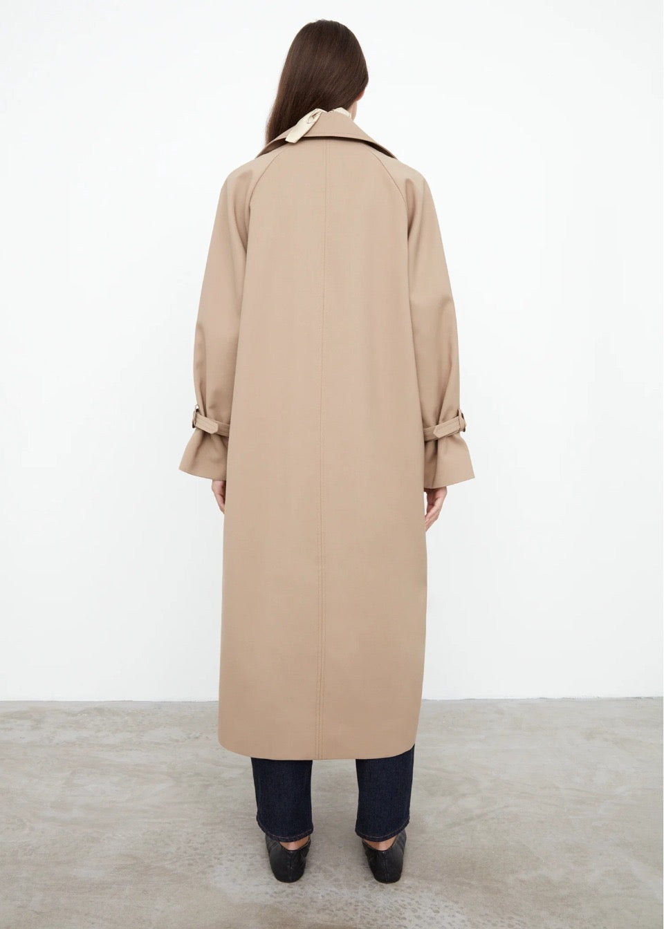 Toteme Pisa winter trench jacket cotton blended oversize double breasted khaki color 2012001TTM