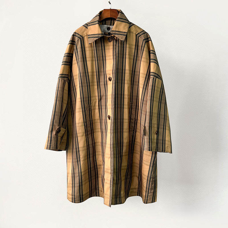 Toteme winter jacket women coats trench yellow plaid oversize polyester A-shape 2211047TT