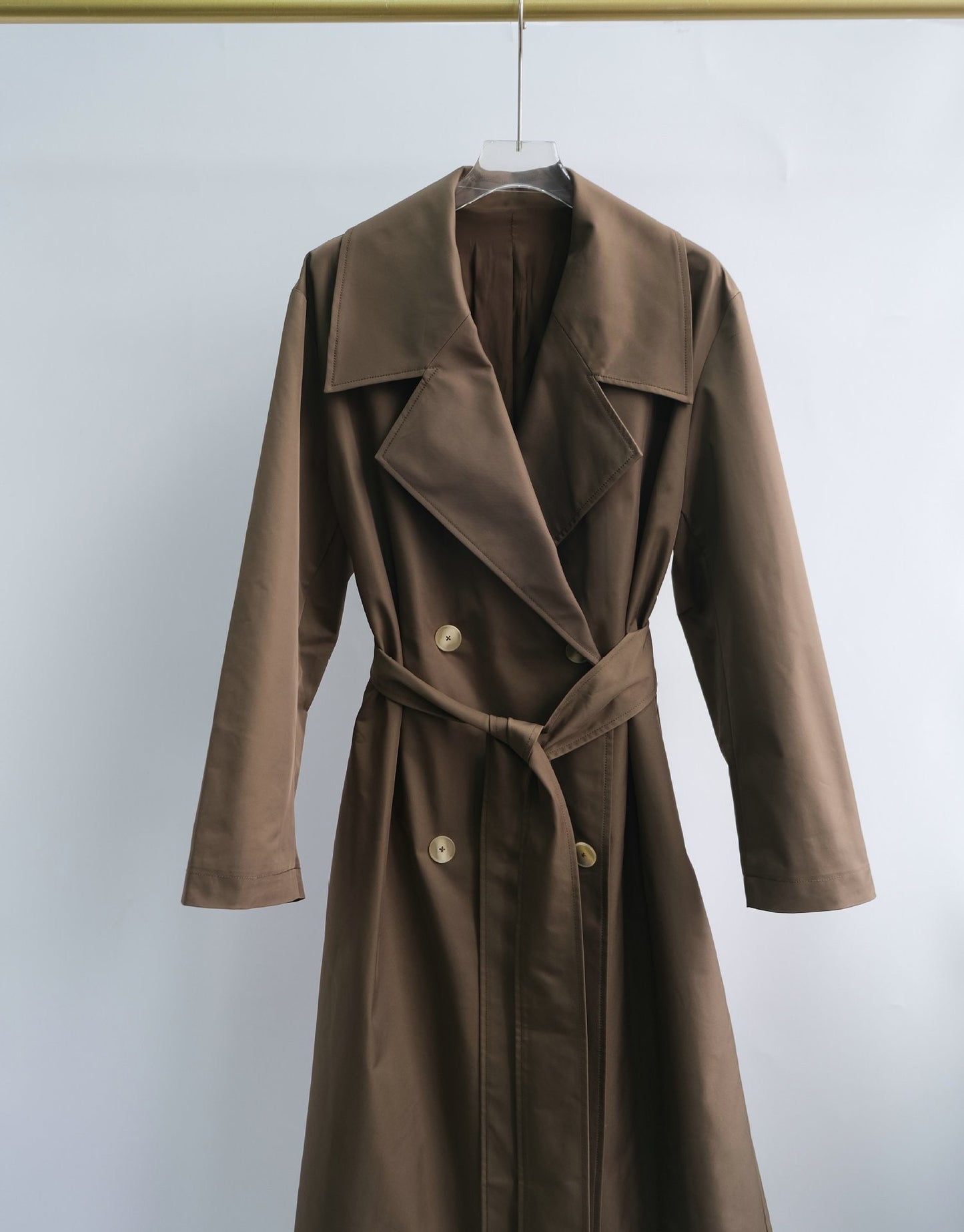 2309018TR The Row Winter Trench Army Green Pocket Oversize Long Sleeve Belted Midi Lenght