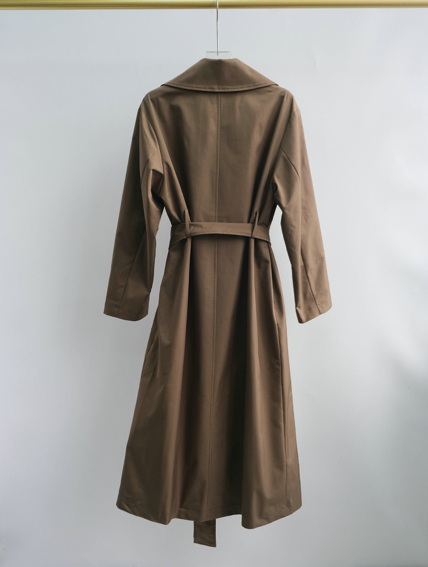 2309018TR The Row Winter Trench Army Green Pocket Oversize Long Sleeve Belted Midi Lenght