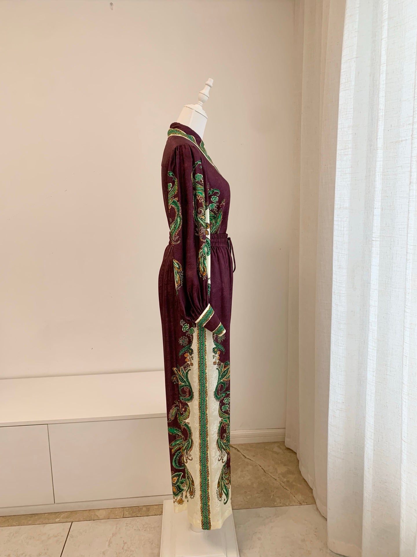Alemais Women Bohemian Silk Viscose Set Long Sleeve Shirt Wide‑Leg Trousers 2608076AL