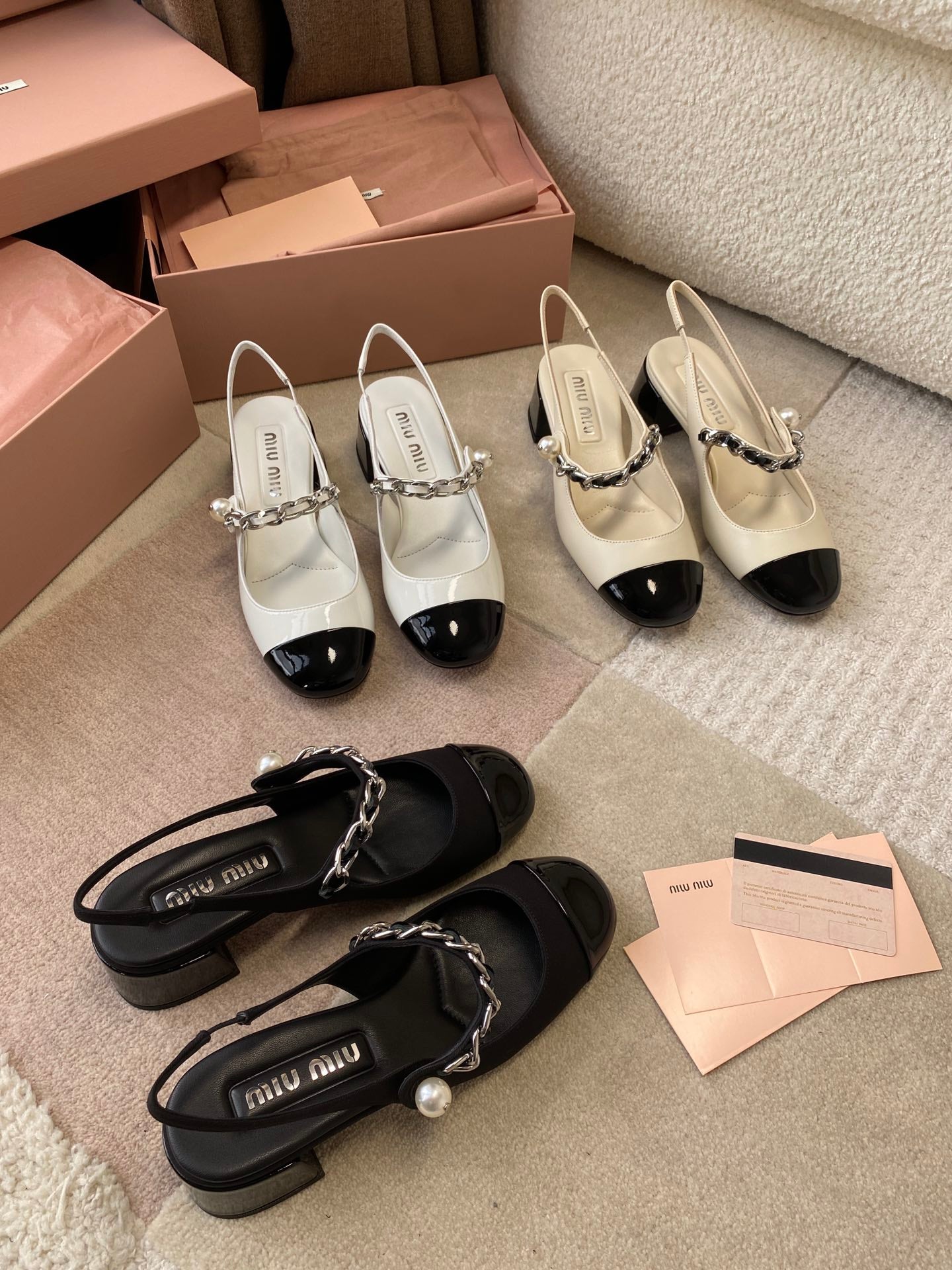 Shoes MiuMiu bar shoes sandal leather assorted colors 3.5cm heels black white nude low heels