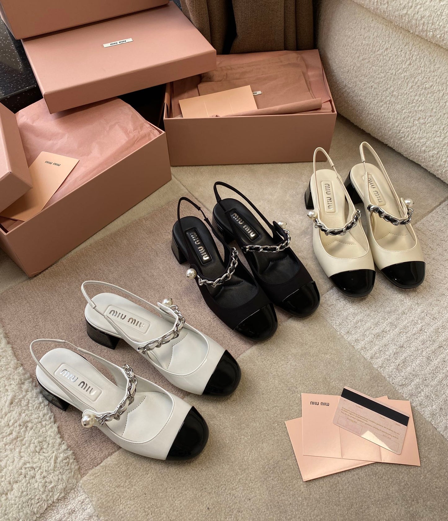 Shoes MiuMiu bar shoes sandal leather assorted colors 3.5cm heels black white nude low heels