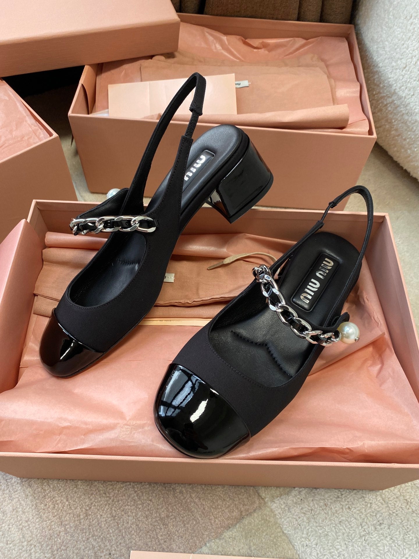 Shoes MiuMiu bar shoes sandal leather assorted colors 3.5cm heels black white nude low heels