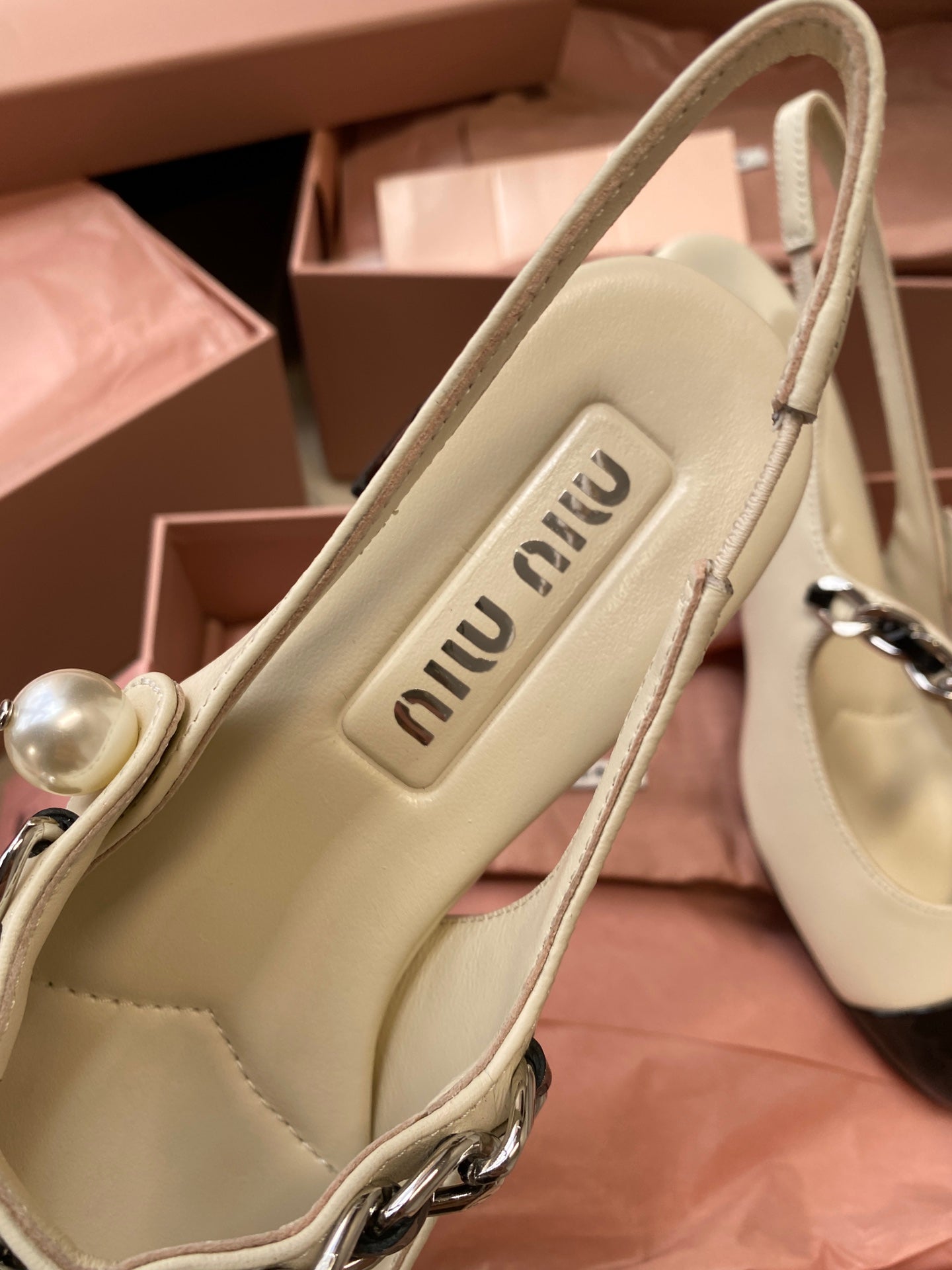 Shoes MiuMiu bar shoes sandal leather assorted colors 3.5cm heels black white nude low heels