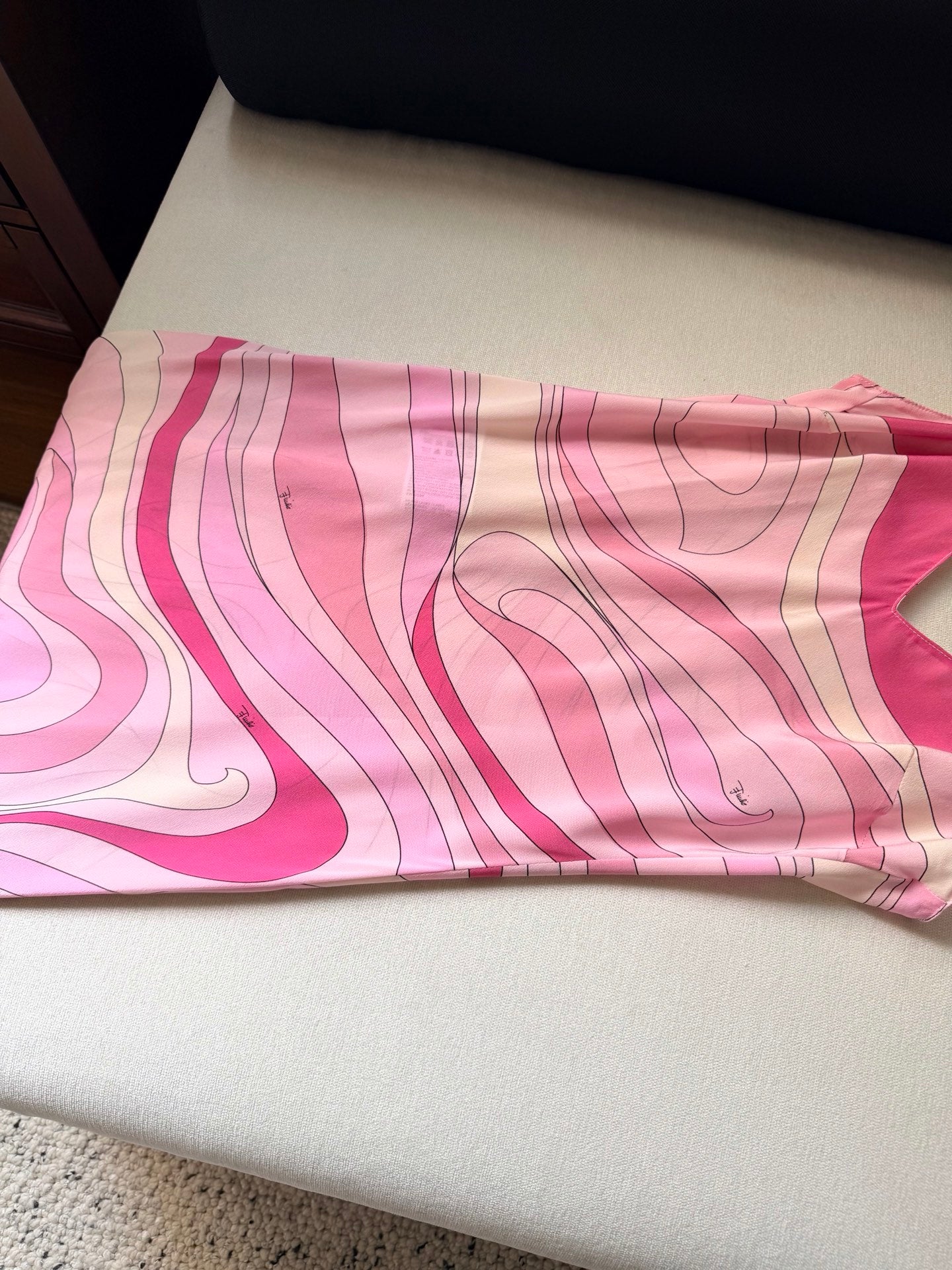 Pucci Women Pink Swirl Print 100% Silk Maxi Slip Dress Elegant Summer Holiday Outfit 2605025Pucci