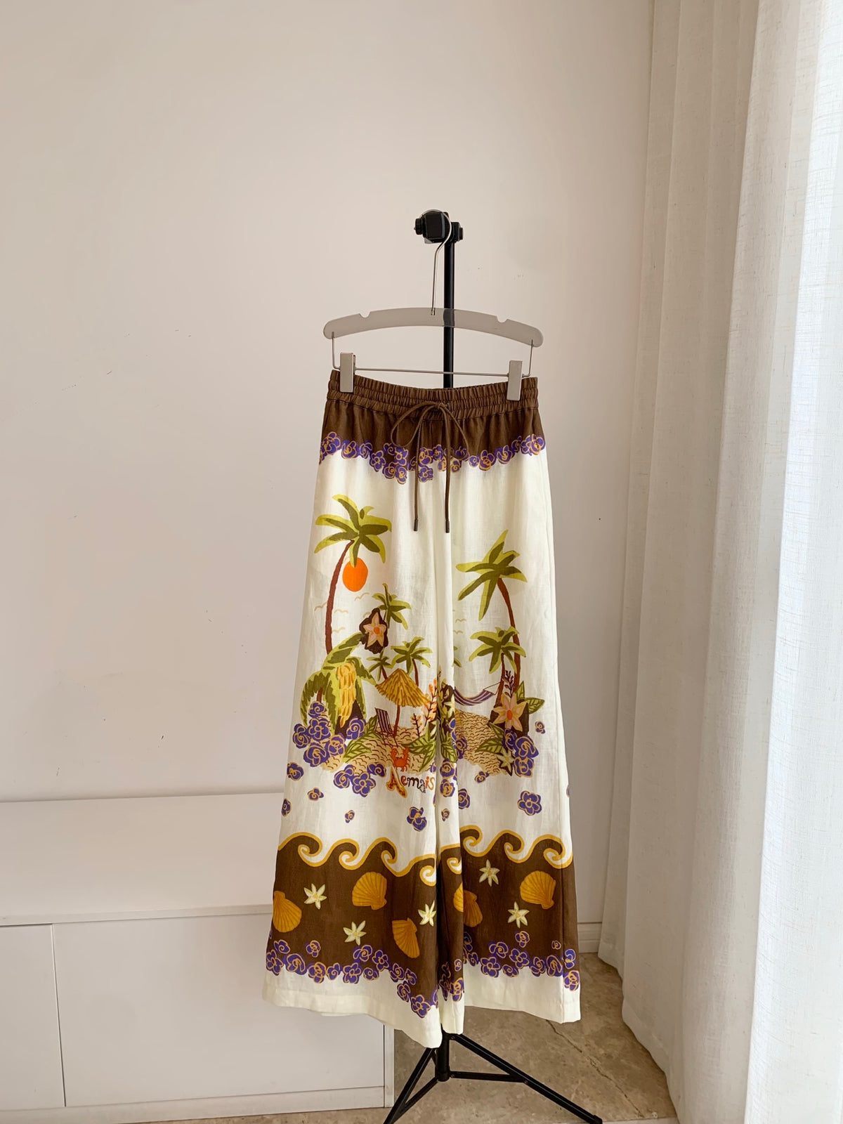 Alemais Retro Island Print Matching Set Women Resort Vacation Outfit 2609023AL
